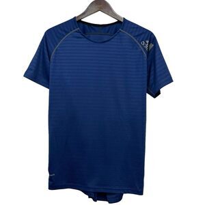 Adidas x Stella McCartney Women's Sz Large Crewneck T-Shirt Top Blue Striped euc